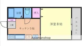 イレブン山手A棟【2階】の間取り