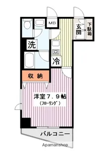 ルシェール赤坂【7階】の間取り