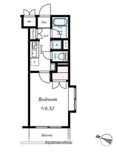 エクセリア二子多摩川Ⅱ【3階】の間取り