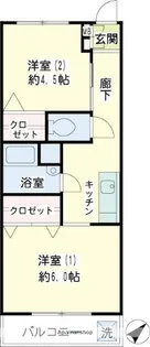 横浜スカイマンション【4階】の間取り