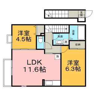 フィオーレ Ⅰ【2階】の間取り