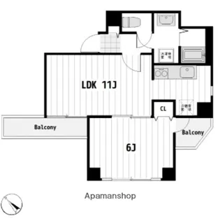 モンシャトー鶴見成和【5階】の間取り