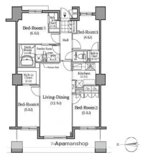 ザ・レジデンス本牧 横浜ベイサイド【7階】の間取り