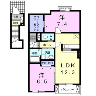 エスポワール【2階】の間取り