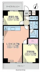 バイムフルス白金Ⅰ【4階】の間取り