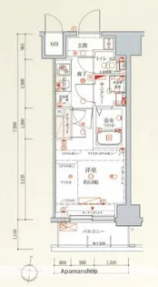 CREVISTA横浜新子安【8階】の間取り