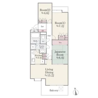 パーク・ハイム鷺沼一丁目【6階】の間取り