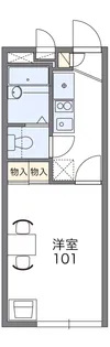 レオパレスカナイ【2階】の間取り
