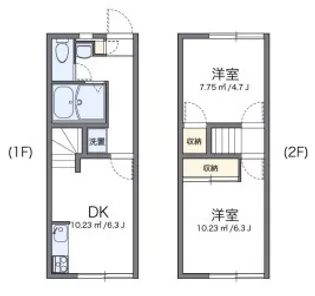 レオパレスビーグラッド【1階】の間取り