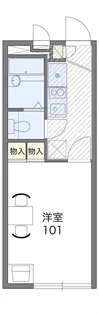 レオパレスフラワーヴェイル【201号室】の間取り