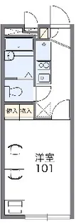 レオパレスメゾンソレイユⅡ【1階】の間取り
