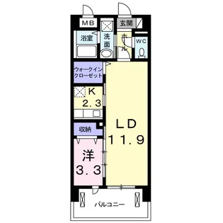 レフィナード【2階】の間取り