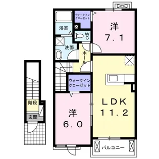ボヌール・フォレスト【2階】の間取り