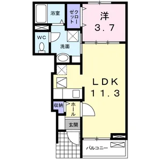 グリーン・ベルトリー【1階】の間取り