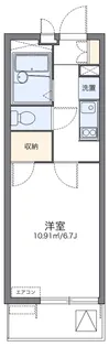 レオパレススマイルハウスK&K【3階】の間取り