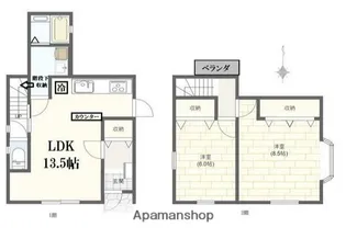 神奈川県横浜市西区伊勢町1丁目【一戸建】の間取り