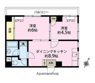 ヴィラにしむら【5階】の間取り