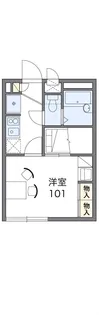 レオパレスフォレストⅠ【2階】の間取り