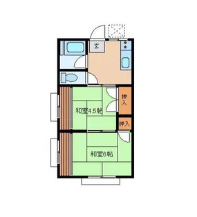 シティハイム忍足【1階】の間取り