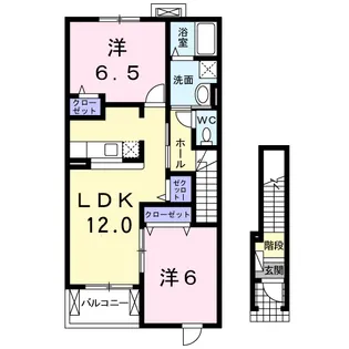 メイプル【2階】の間取り