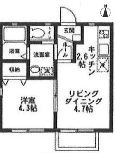 ソレイユ港南【103号室号室】の間取り