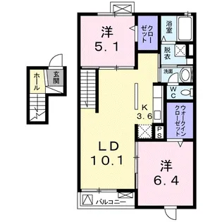 アンベリール【4階】の間取り