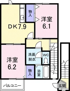 シャトーDEマロン【2階】の間取り