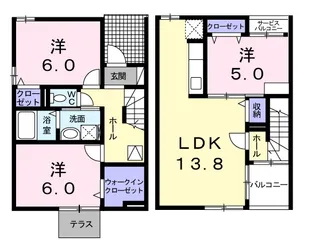 コンフォート リヴ C【1階】の間取り