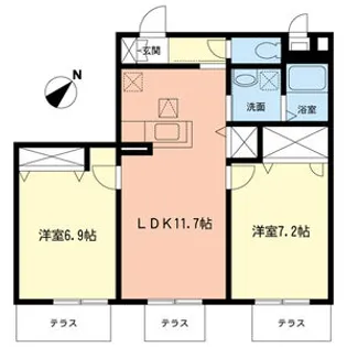 CREA湘南【1階】の間取り