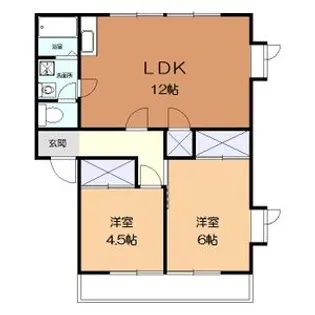 ルミエール・KーⅣ【1階】の間取り