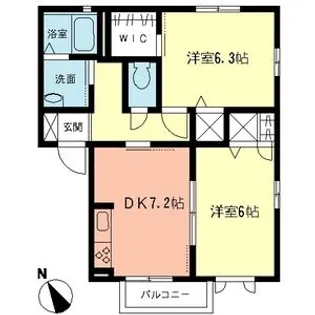 プリムヴェールⅡ【2階】の間取り
