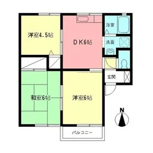 フラワーハイツ【2階】の間取り