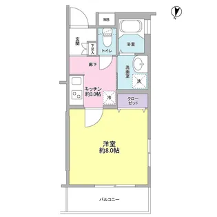 ブールヴァル鷺沼【1階】の間取り