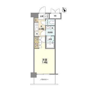 サンハイム鶴見【1階】の間取り