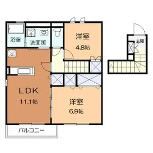 コンフォートソウミ【2階】の間取り