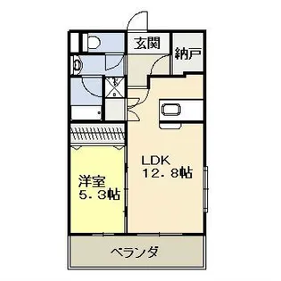 サン・パーシモン【203号室】の間取り