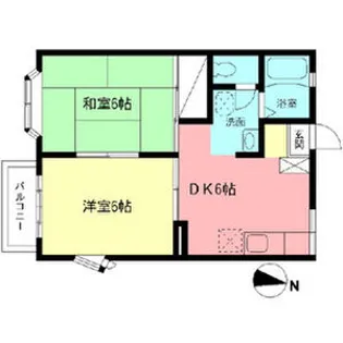 エステートピア中島【2階】の間取り