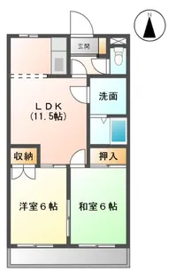 ハピネス湘南【1階】の間取り