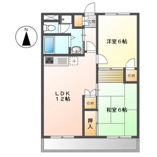 パレスサントピアⅡ【1階】の間取り