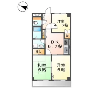 ロジュマンⅡ【1階】の間取り