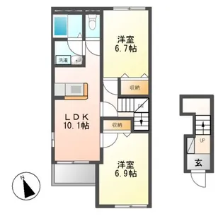 モア グランディール・エヌ【2階】の間取り