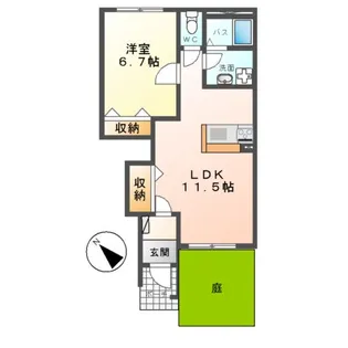 コモハナ・ヴィラ【1階】の間取り