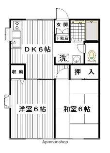 メゾンクレール鴨居【1階】の間取り