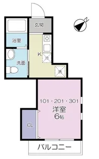 コートドール上大岡【2階】の間取り