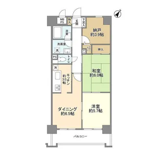 ライオンズマンション横浜鴨居【7階】の間取り