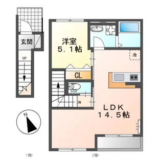 アイルトンハウス【2階】の間取り