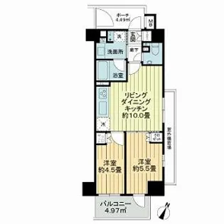 パレステージ関内大通り公園【10階】の間取り