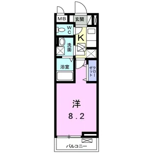 ラ フォレスタ ツルマキ【1階】の間取り