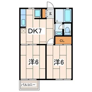 グレイスハイツ【1階】の間取り