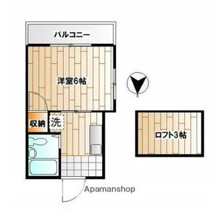 サン・クレール横浜B棟【2階】の間取り